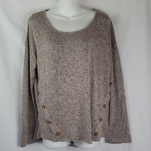 Perch by Blu-Pepper light gray sweater sz 1XL